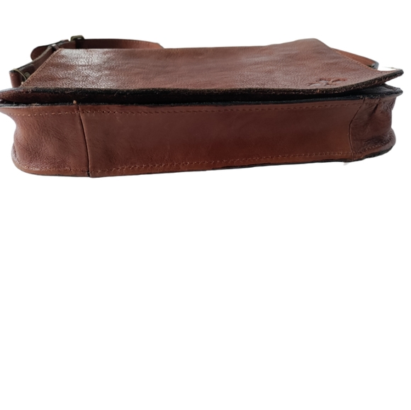 PATRICIA NASH VITO Shoulder Bag Italian Leather Flap Bag Carmel Brown - Picture 6 of 15